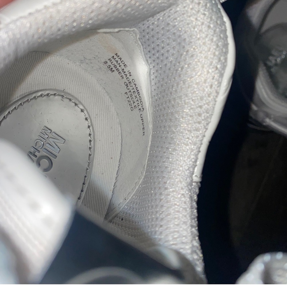 Michael Kors Wilma Trainers in Optic White Tech Canvas 8.5 Athleisure Glam - Picture 8 of 9